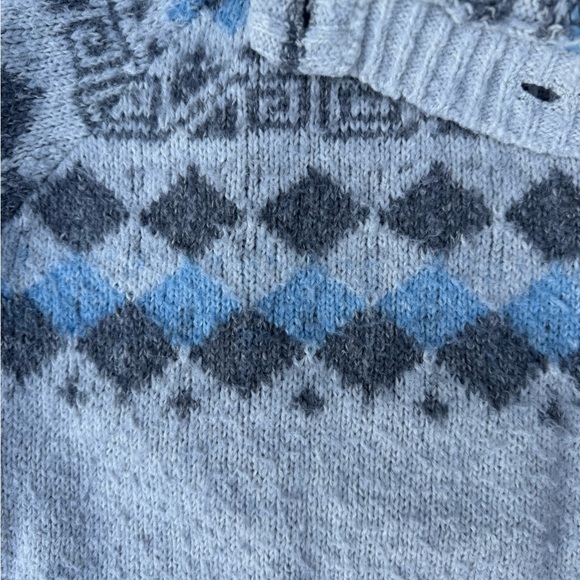 Lucky Brand Gray and Blue Fair Isle Women's Cardigan Sweater XL - Picture 16 of 16
